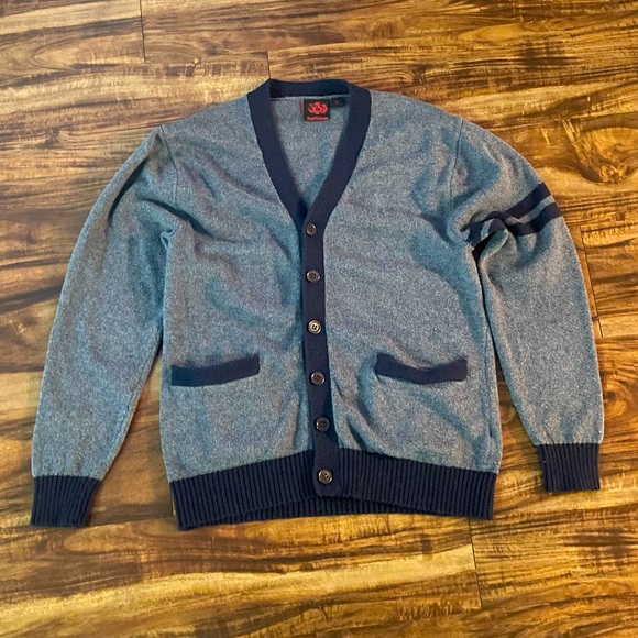Blue Cardigan Sweater - Picture 1 of 6